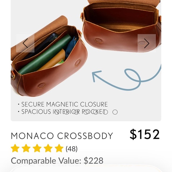 Portland Leather Goods Monaco crossbody bag L - Picture 6 of 10